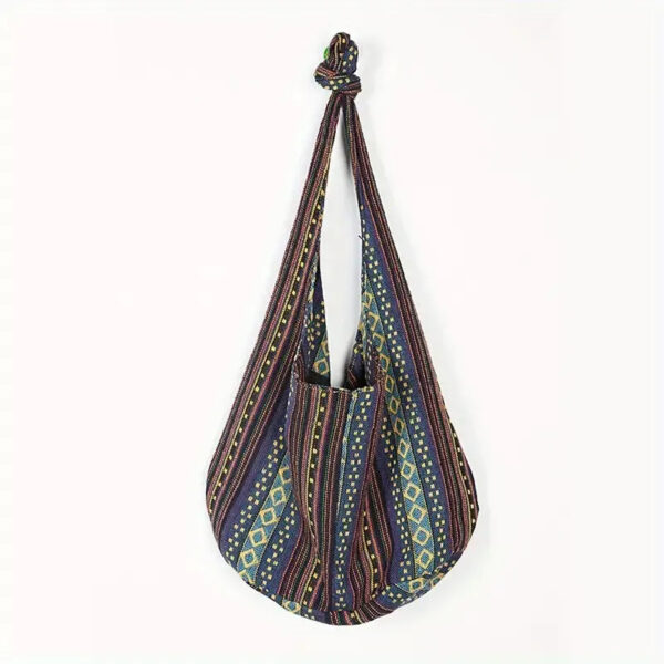 Bolsa Transversal Boho Azul Marinho - Estilo Contemporâneo