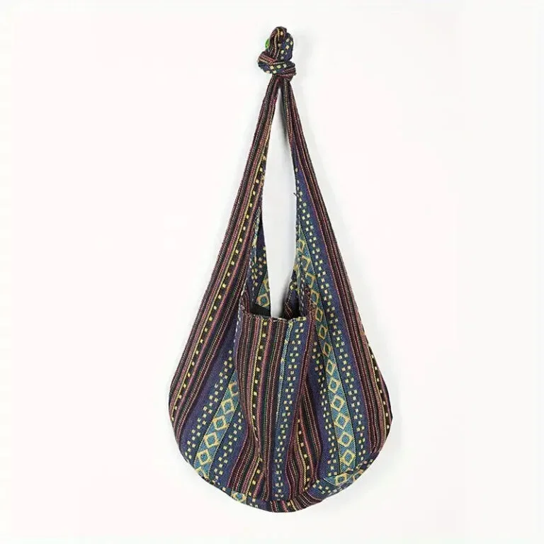 Bolsa Transversal Boho Azul Marinho - Estilo Contemporâneo