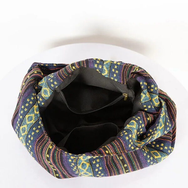 Bolsa Transversal Boho Azul Marinho - Estilo Contemporâneo - Image 3