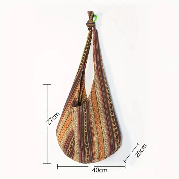 Bolsa Transversal Boho Marrom - Estilo Contemporâneo - Image 4