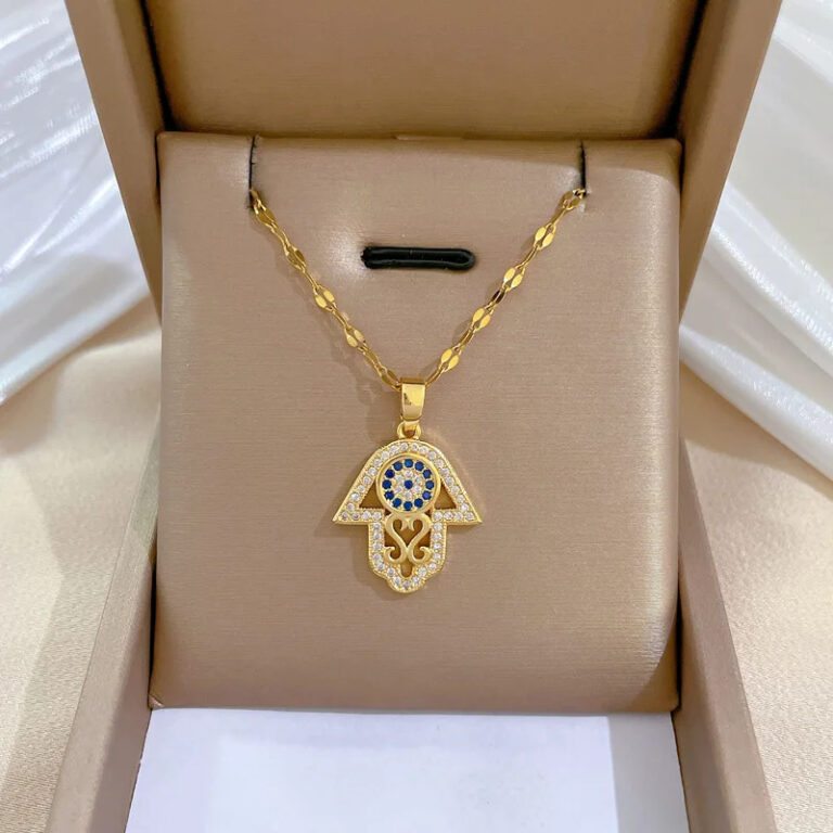 Colar Dourado Mão de Fátima