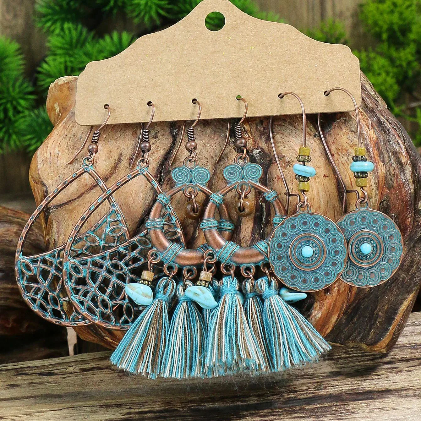 Conjunto 3 Pares de Brincos Boho - Elegância Atemporal