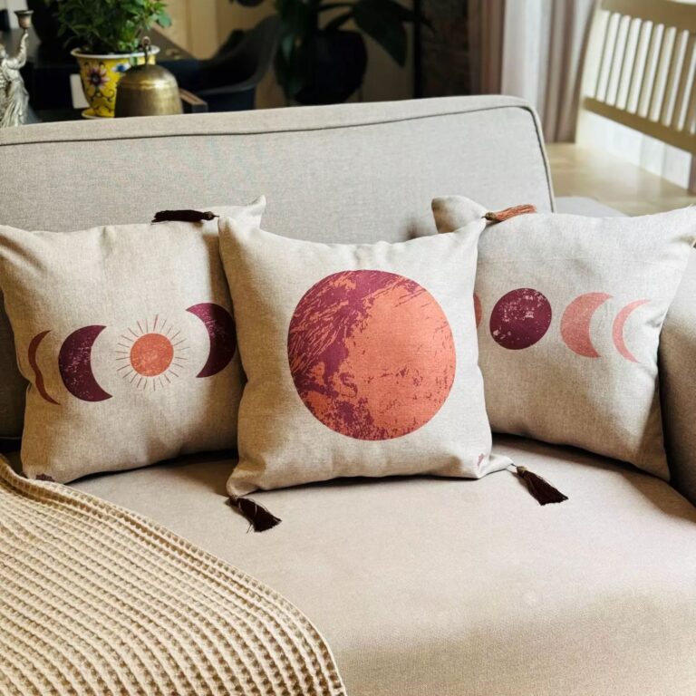 Kit 3 Capas de Almofadas Fases da Lua