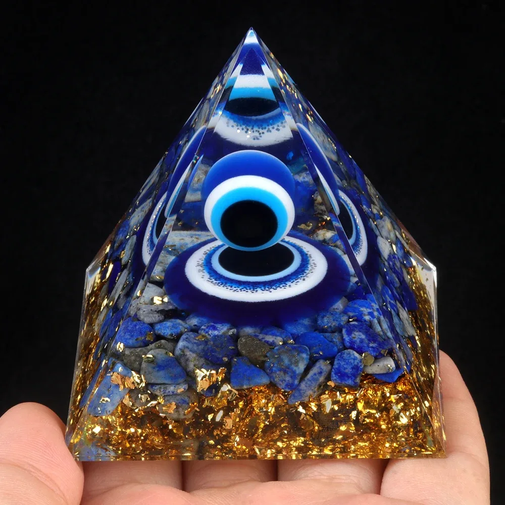 Orgonite de Olho Grego e Lapis Lazuli - Proteção, Sabedoria e Conexão Espiritual