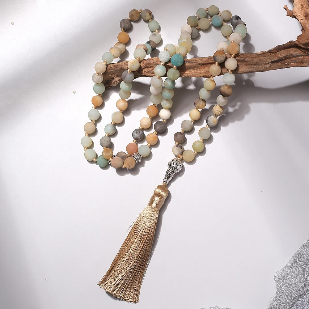 Tasbih / Masbaha de Pedra Amazonita - Rosário de 99 Contas