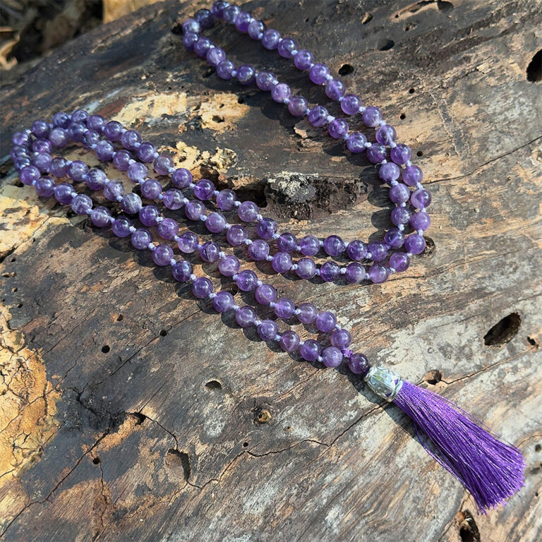 Japamala de Ametista 108 Contas - Paz Interior e Espiritualidade