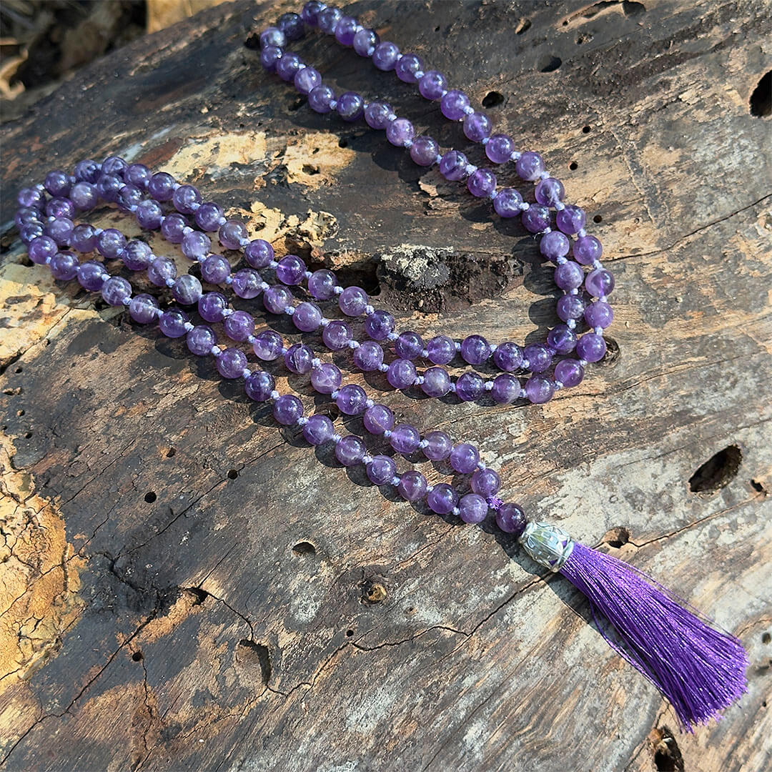 Japamala de Ametista 108 Contas - Paz Interior e Espiritualidade