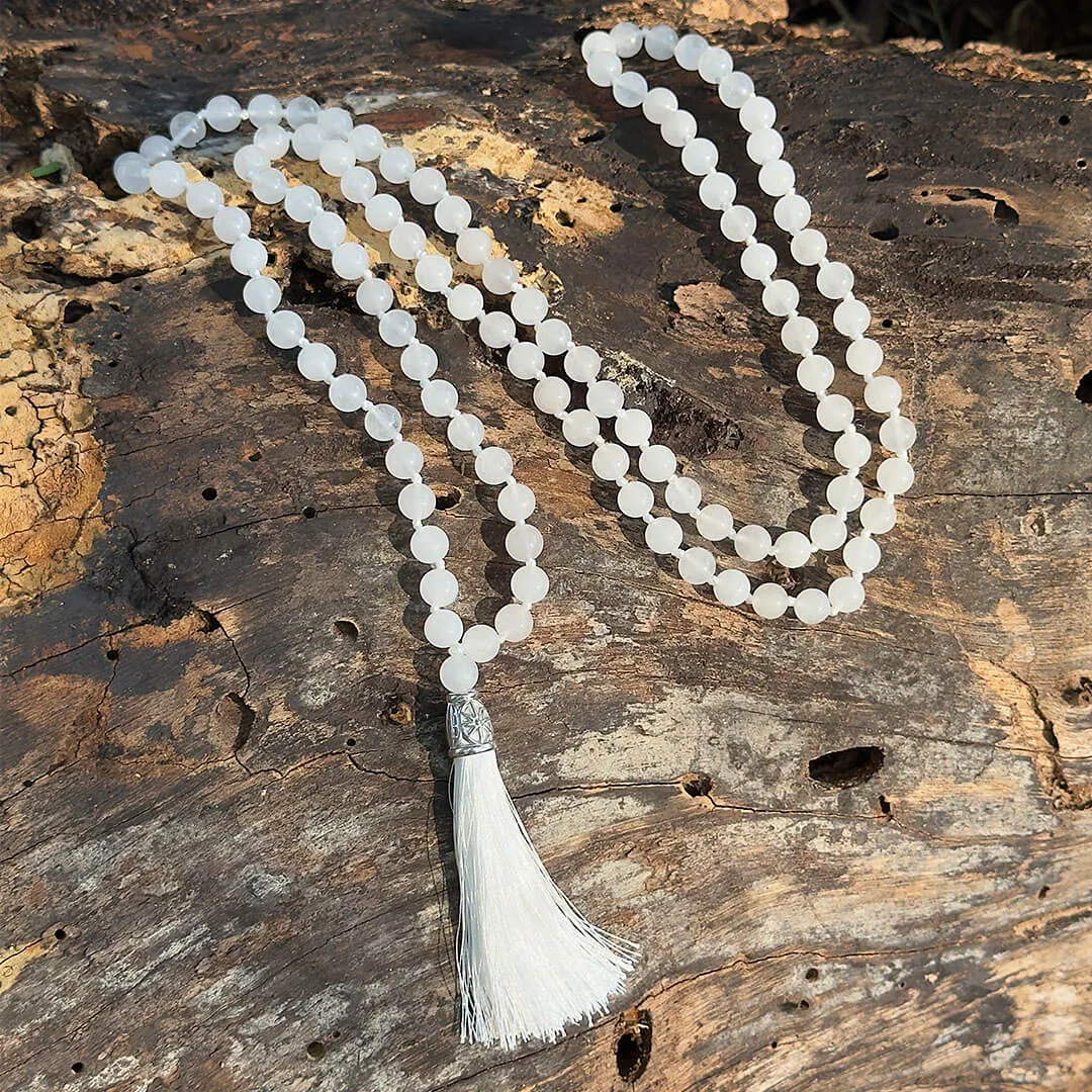 Japamala Jade Branco - Paz, Harmonia e Equilíbrio