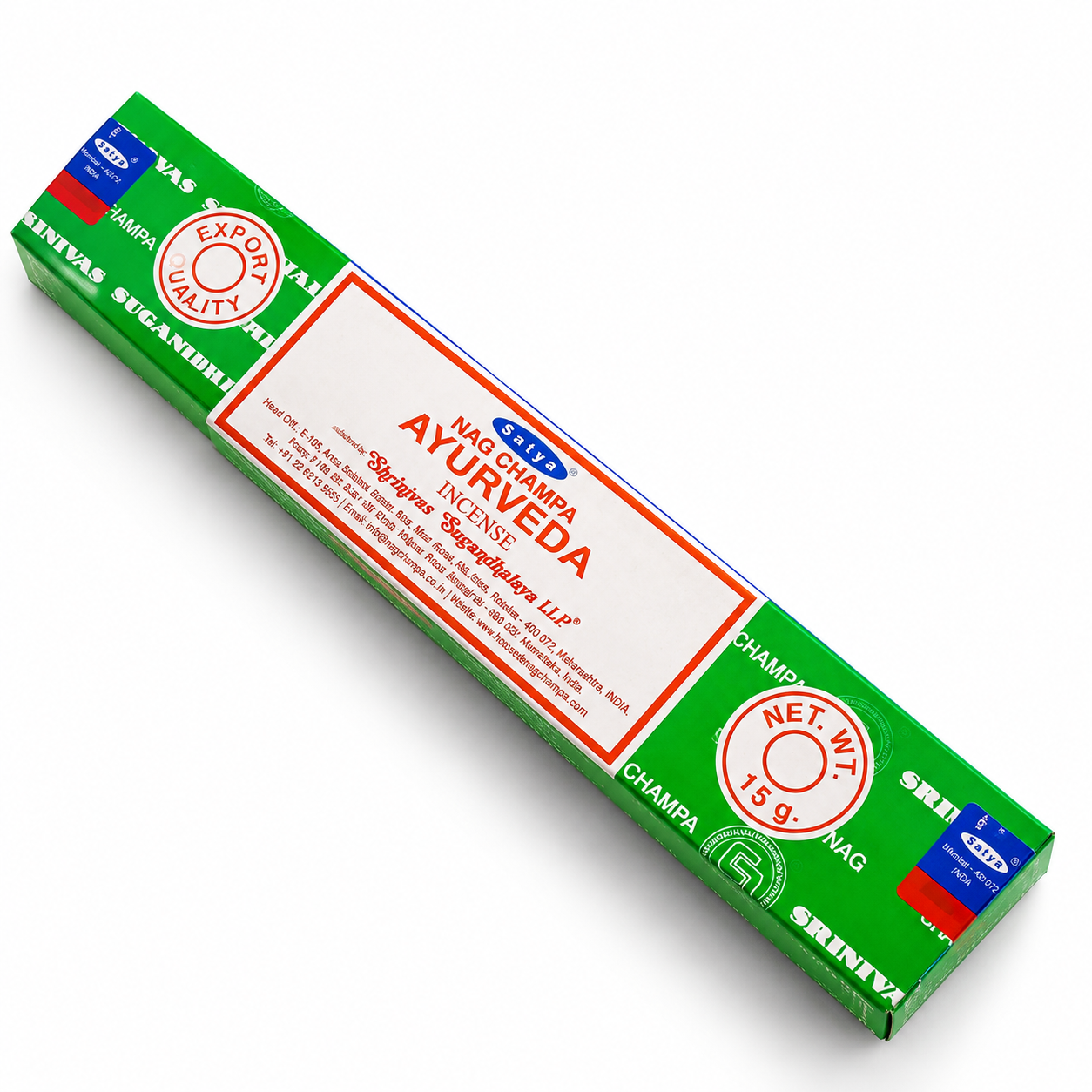 Caixa de Incenso Satya Nag Champa Ayurveda